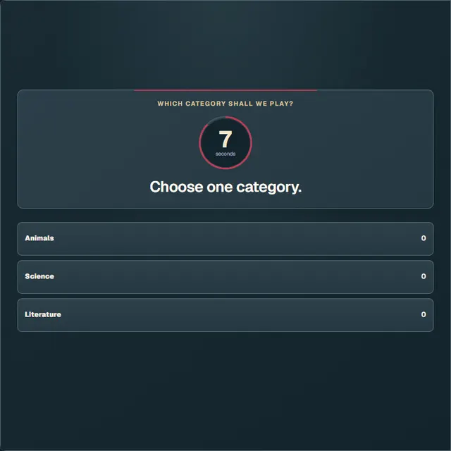 Choosing categories